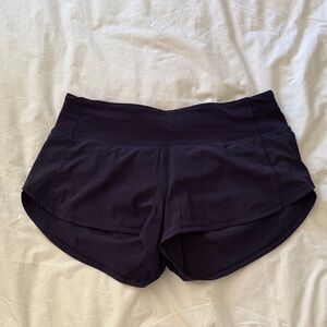 lululemon athletica Dark Purple Speed Up Shorts in Size 4
